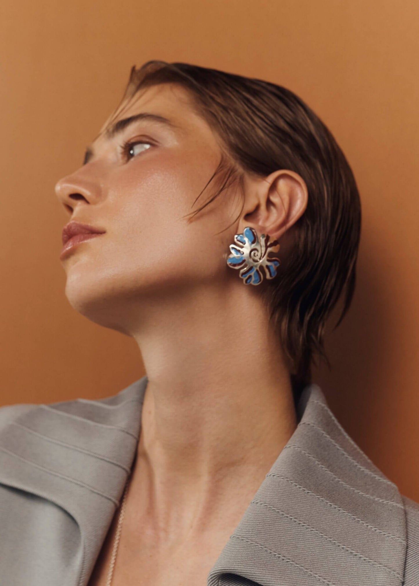 BLUE SPIRAL AURORA EARRINGS