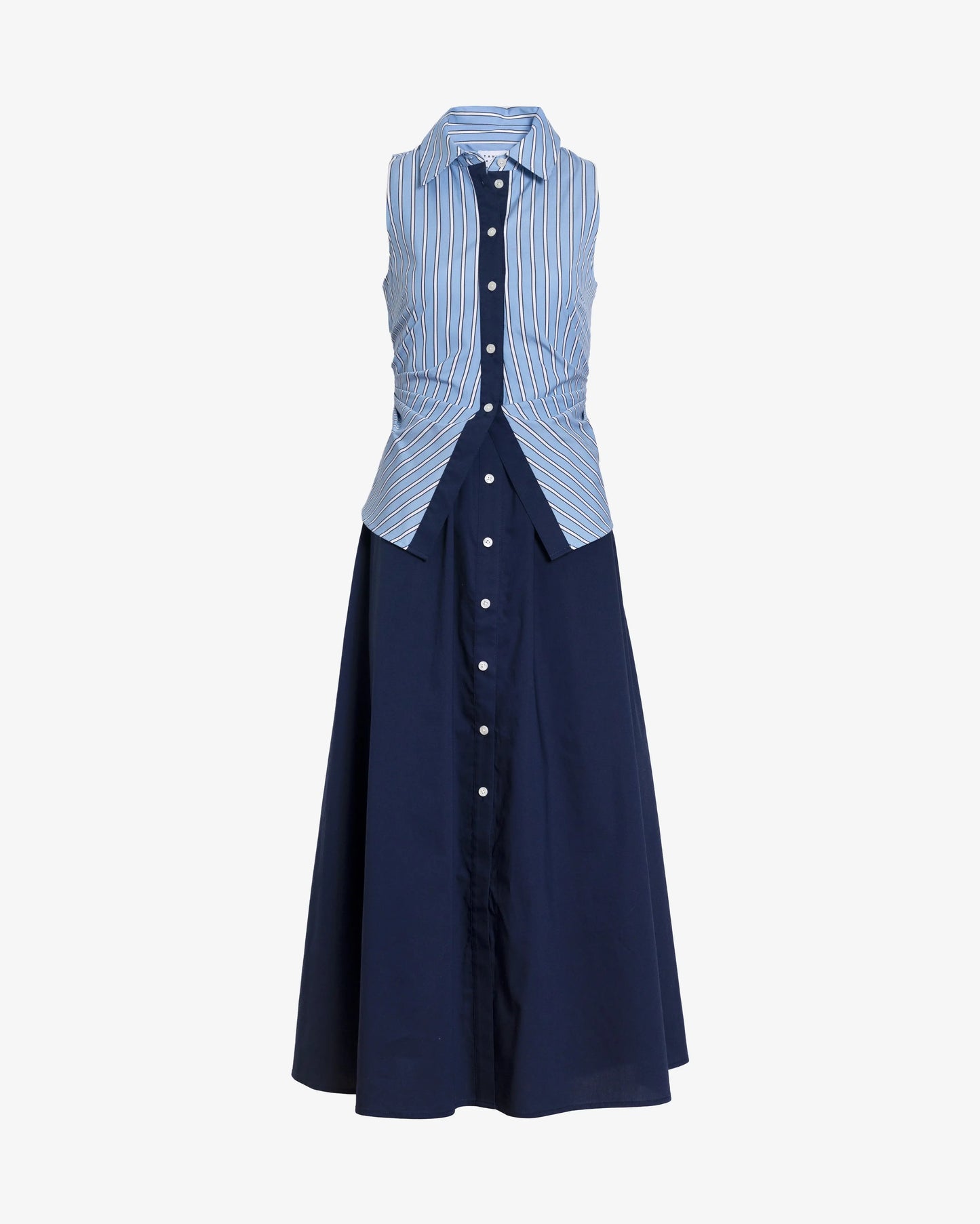 HANNAH DRESS-CLOUDY BLUE/OPTIC WHITE