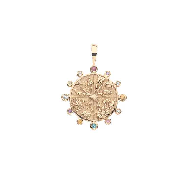 HOPE PETITE EMBELLISHED COIN ON 16-18" CLASSIC ROLO CHAIN