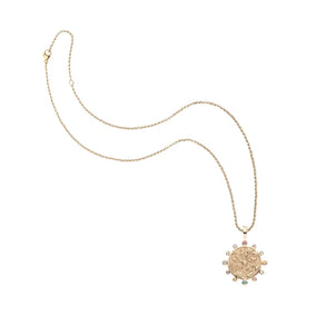 HOPE PETITE EMBELLISHED COIN ON 16-18" CLASSIC ROLO CHAIN