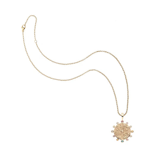 HOPE PETITE EMBELLISHED COIN ON 16-18" CLASSIC ROLO CHAIN