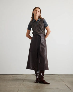 HUDLEY SKIRT-OXBLOOD