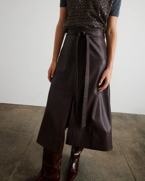 HUDLEY SKIRT-OXBLOOD
