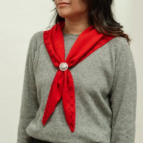 Stitched Cashmere in Red Hot