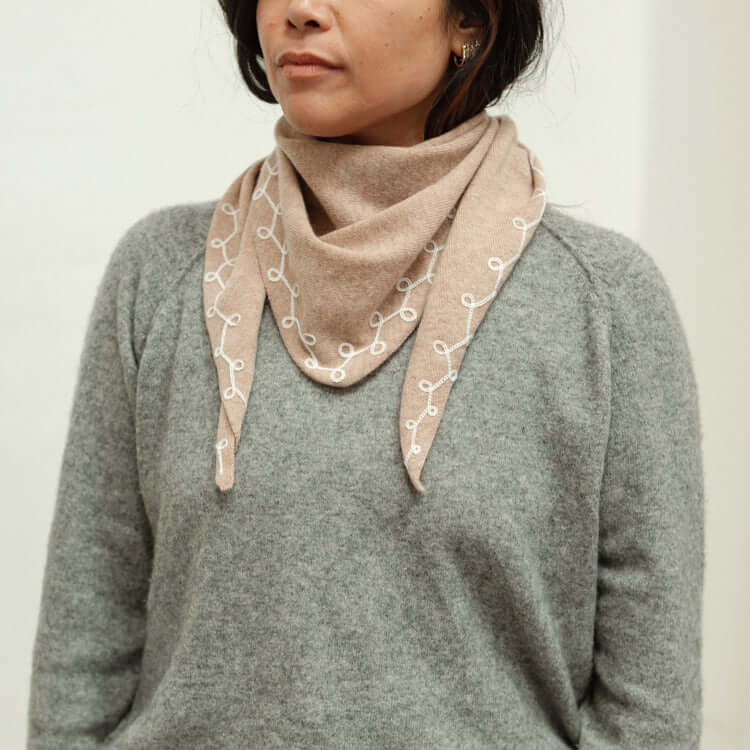 Stitched Cashmere in Oat