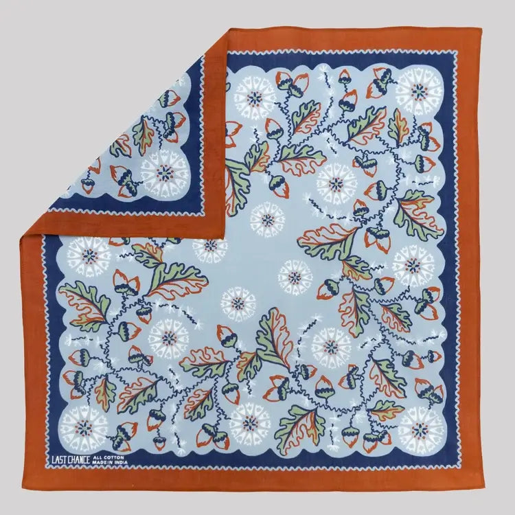 Cotton Acorn Bandana - Cloudy