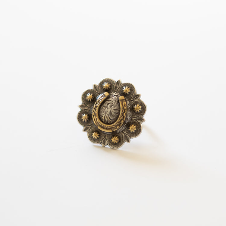 Concho Scarf Slide - Golden Horseshoe