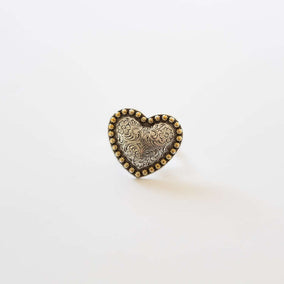 Concho Scarf Slide - Vintage Heart - O/S