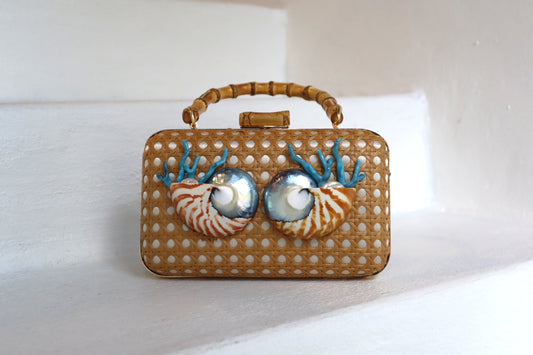 KRISTEN PURSE WITH TURQUOISE CORAL BRANCHES