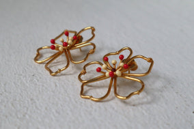 TERRACOTTA MIDI AUROROA CONTOUR EARRINGS