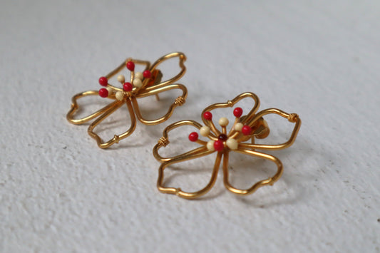 TERRACOTTA MIDI AUROROA CONTOUR EARRINGS