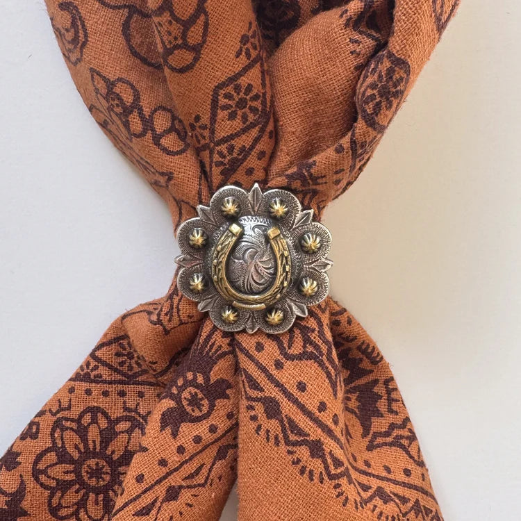 Concho Scarf Slide - Golden Horseshoe