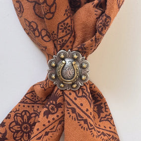Concho Scarf Slide - Golden Horseshoe