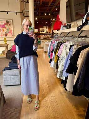 FRILL MAXI SHIRTDRESS