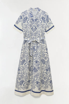 AUDRIA S/S BELTED MIDI DRESS