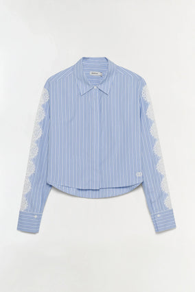RENATA CROPPED BUTTON DOWN SHIRT