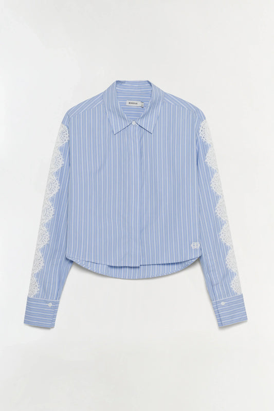 RENATA CROPPED BUTTON DOWN SHIRT