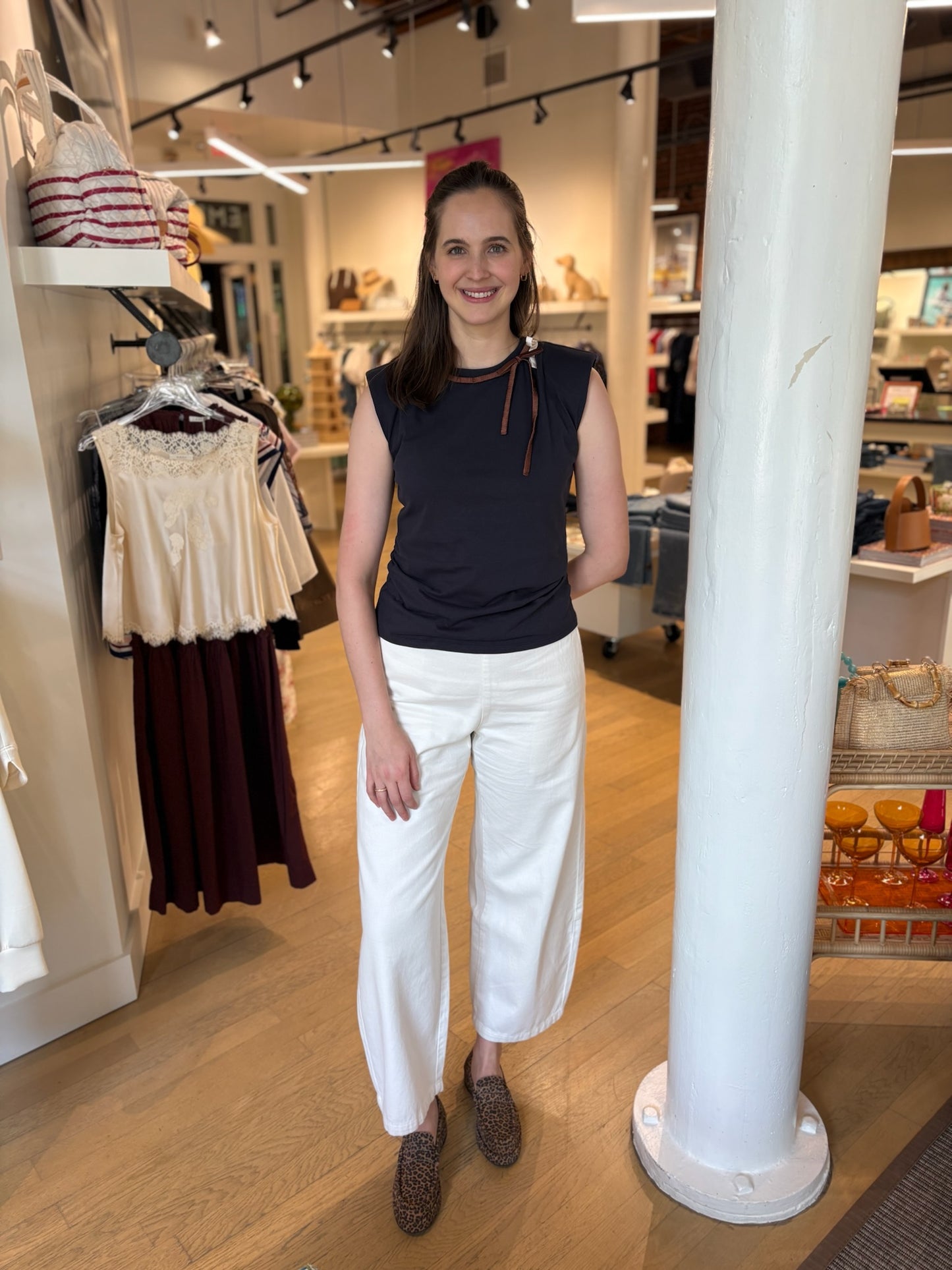 FEMININE FAVORITES TOP- NAVY