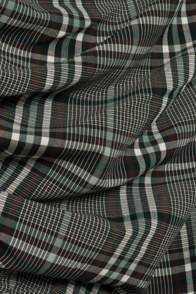 Burke S/L Draped Midi Dress - Everglade Plaid