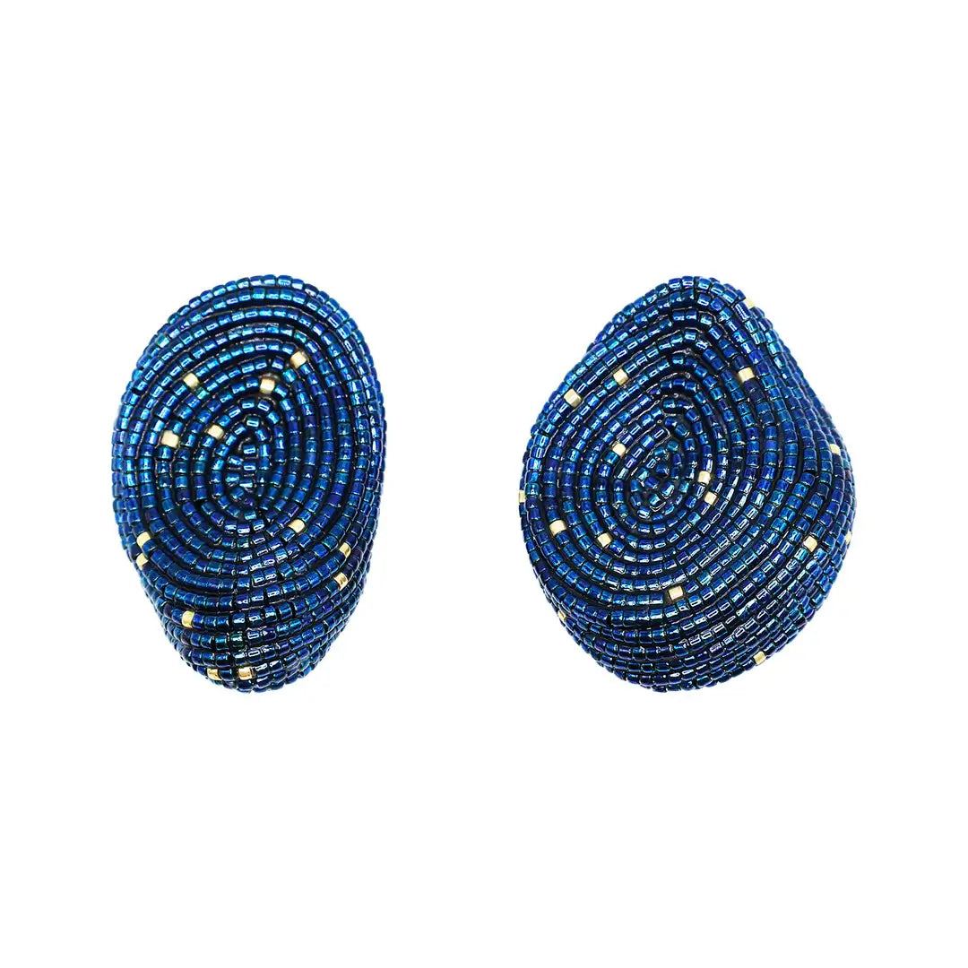 NULLI EARRINGS- IRIS NAVY