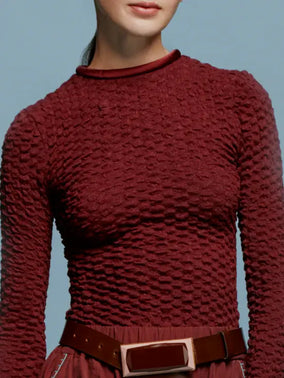 JARI TOP- BURGUNDY