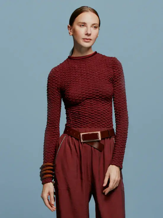 JARI TOP- BURGUNDY