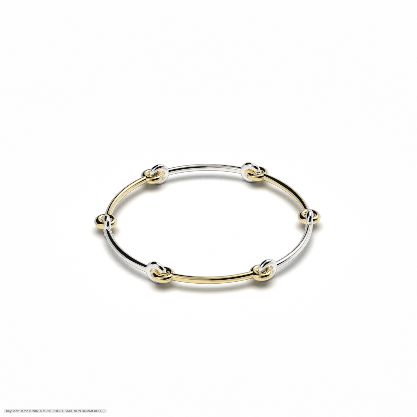 KNOT INFINITY COLLAR- SILVER/GOLD