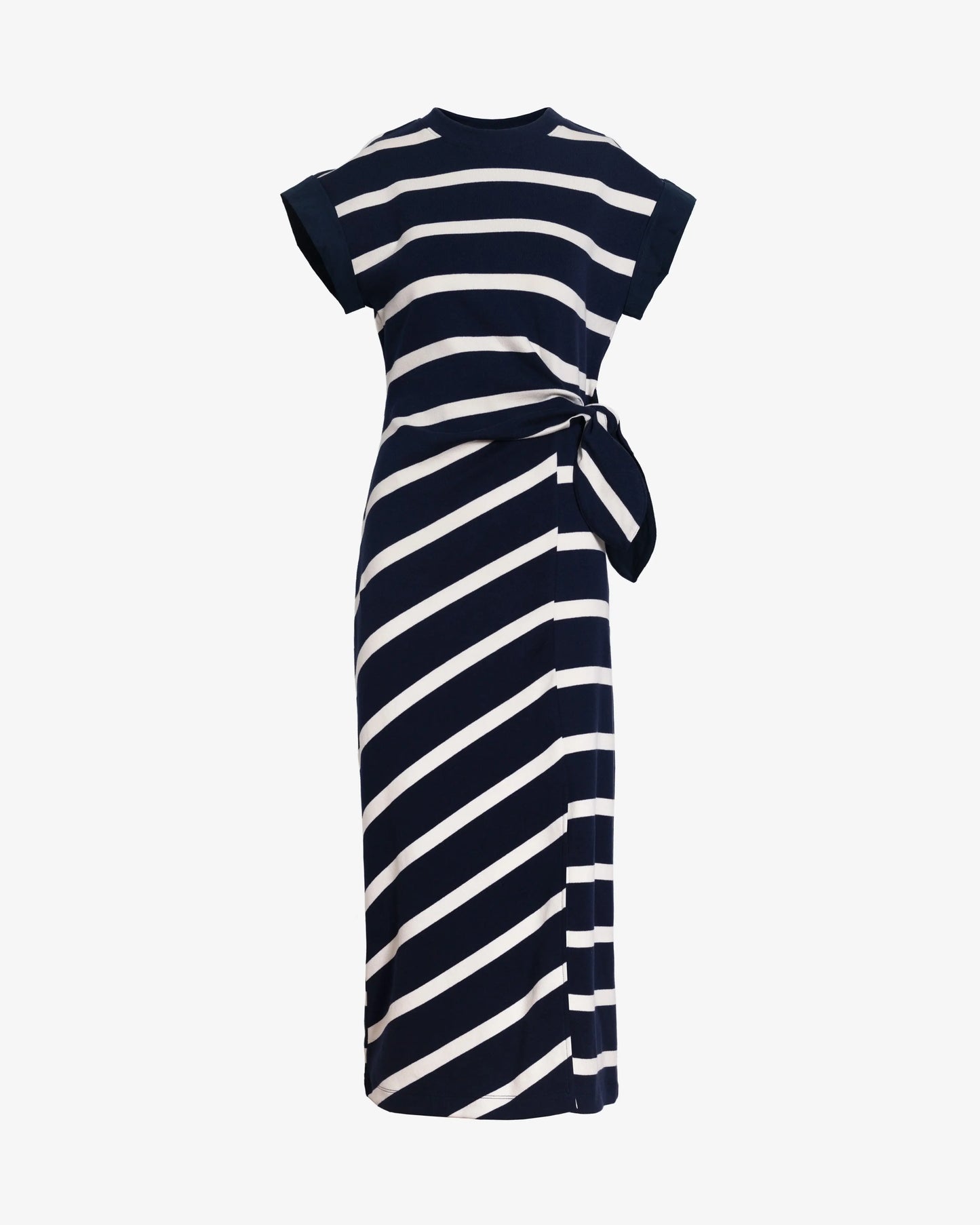 KOVI DRESS-MARITIME BLUE/CREAM WIDE STRIPE