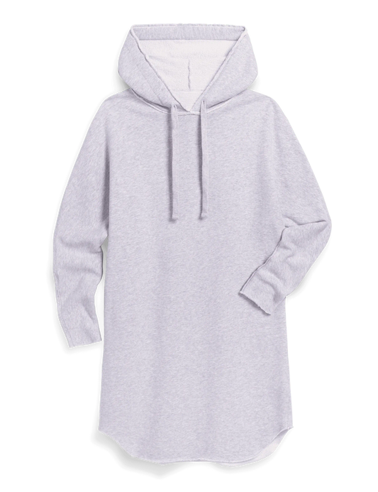 JACK HOODED MINI CAPE DRESS - GRAY MELANGE