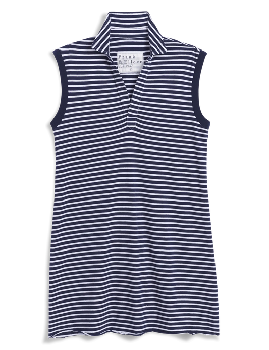 MINI LILY POLO DRESS IN YACHT STRIPE