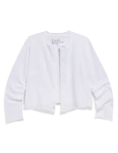 JACKIE TSHIRT CARDIGAN IN WHITE