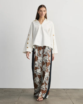 LALLY TOP- CHALK CHALK