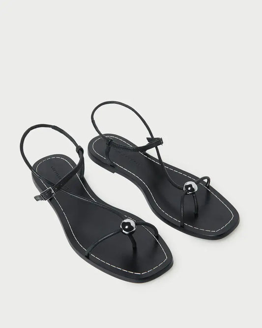LARA STRAPPY FLAT SANDAL WITH BALL