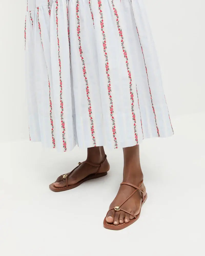 LARA STRAPPY FLAT SANDAL WITH BALL