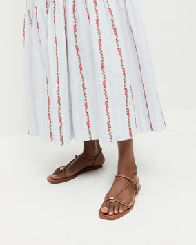 LARA STRAPPY FLAT SANDAL WITH BALL