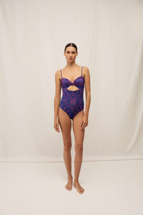 VIOLETA ONE PIECE- OASIS AZUL