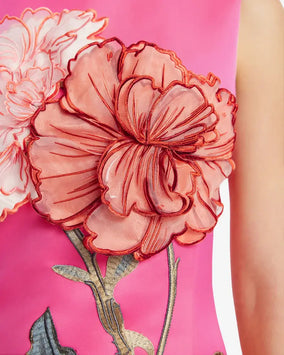 CLEO APPLIQUE SLEEVELESS MIDI DRESS