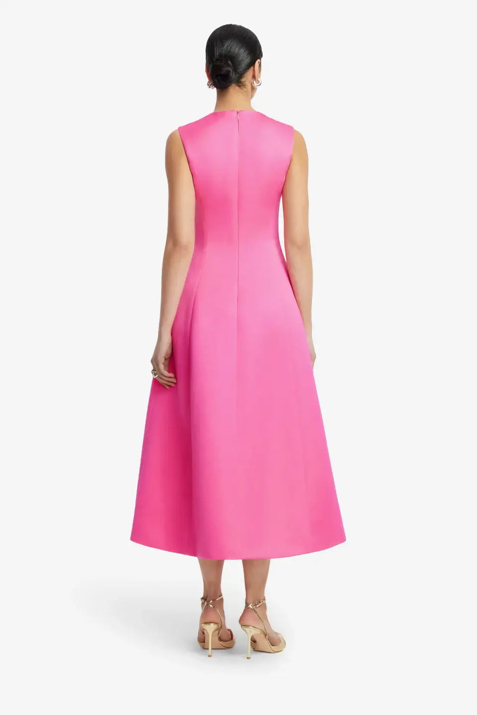 CLEO APPLIQUE SLEEVELESS MIDI DRESS