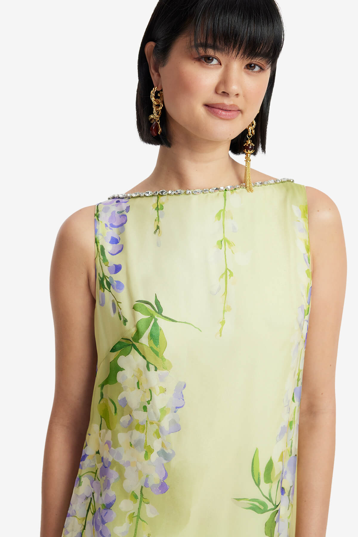 YUMEI EMBELLISHED OPEN BACK GOWN