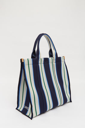 RIALTO LARGE TOTE BAG- NAVY/INK BLUE/VERDE