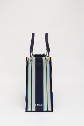 RIALTO LARGE TOTE BAG- NAVY/INK BLUE/VERDE