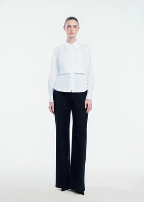 COTTON POPLIN LAYERED SHIRT