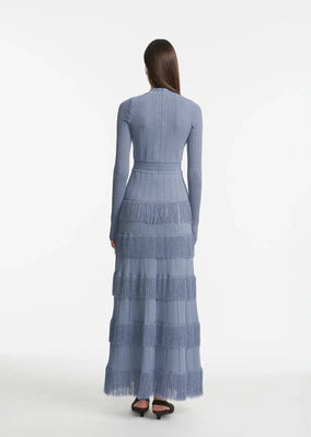 FRIGE DETAIL KNIT PIPER DRESS