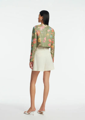 FLORAL RAFFIA JACKET