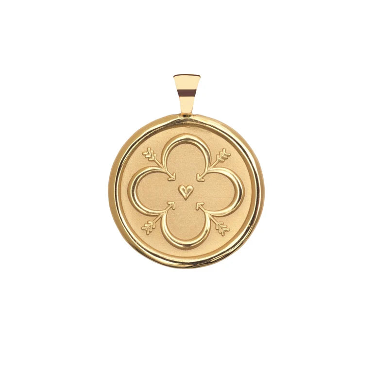 LOVE JW ORIGINAL PENDANT COIN ON 18" DRAWN LINK CHAIN