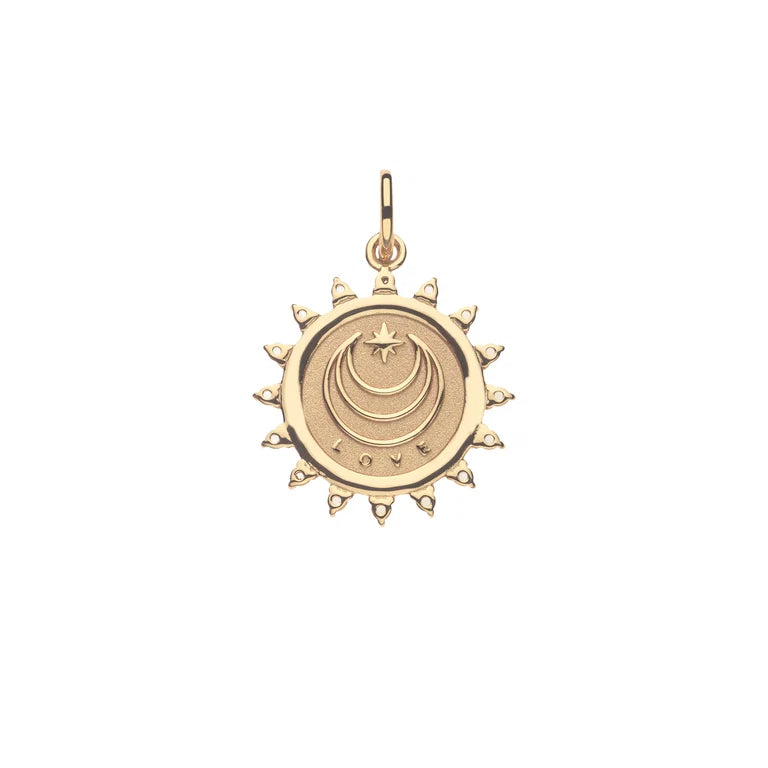 LOVE PETITE EMBELLISHED COIN ON 16-18" CLASSIC ROLO CHAIN