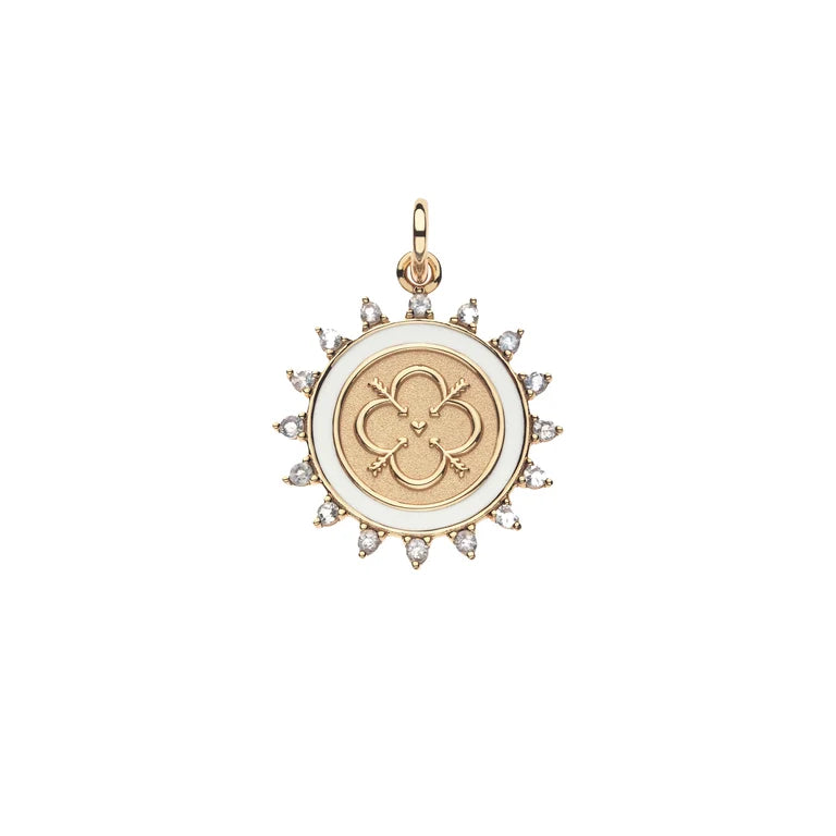 LOVE PETITE EMBELLISHED COIN ON 16-18" CLASSIC ROLO CHAIN