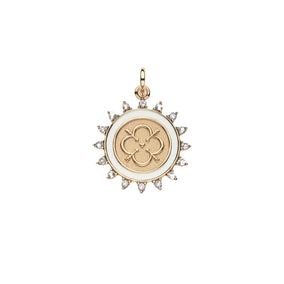 LOVE PETITE EMBELLISHED COIN ON 16-18" CLASSIC ROLO CHAIN