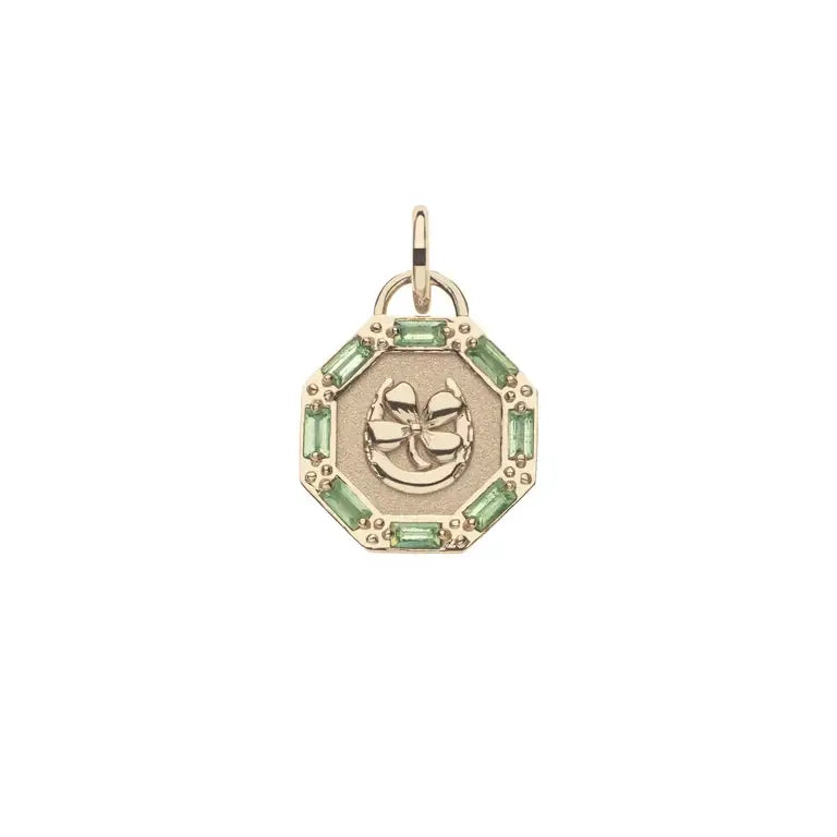 LUCKY PETITE EMBELLISHED COIN ON 16-18" CLASSIC ROLO CHAIN