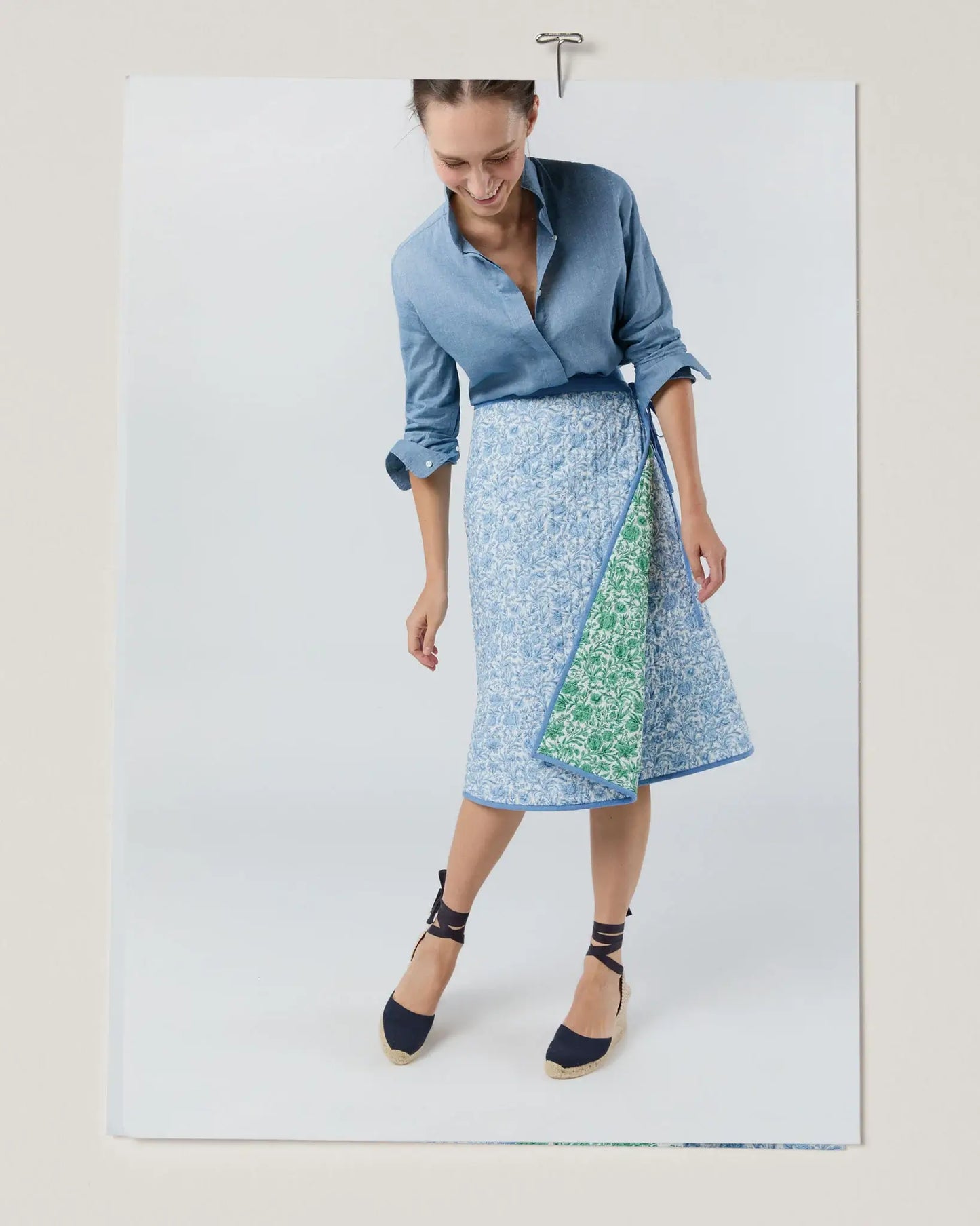 QUILTED ADLEY WRAP SKIRT